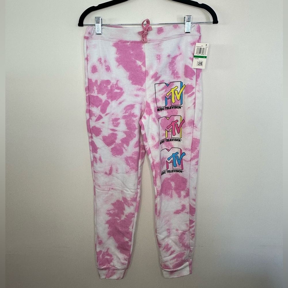 Juniors' MTV Music Television Tie Dye Joggers - Sz. L